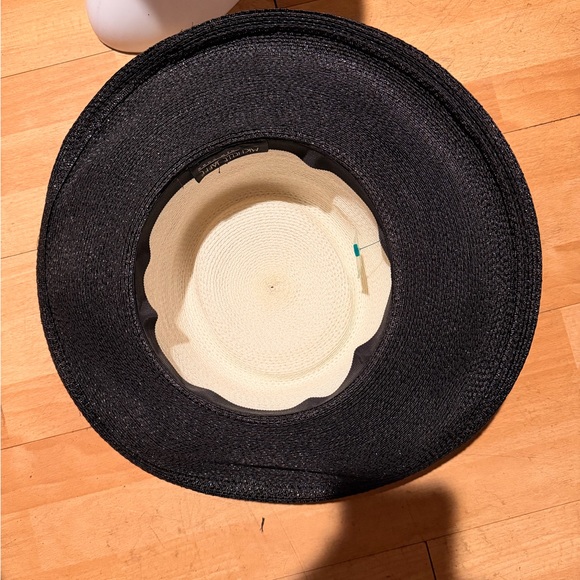 Michelle Jaffe New York Vintage Bicolor Straw raffia bow church elegant formal - Picture 4 of 5